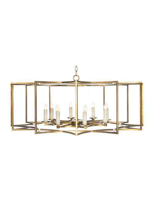 Chan Geo Colllection Look # 2 Large Chandelier Gold