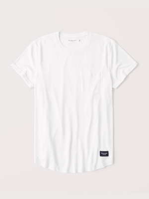 Curved Hem Burnout Tee