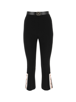 Elisabetta Franchi Logo Belted Cropped Pants