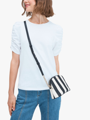 Spencer Stripe Small Dome Crossbody