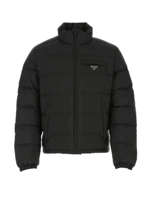 Prada Logo Plaque Padded Down Jacket