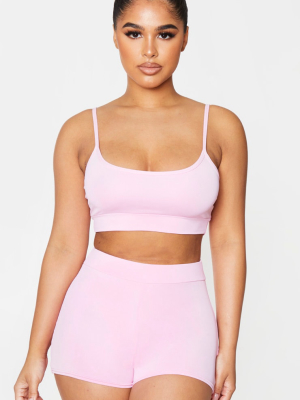 Petite Baby Pink Sports Bra