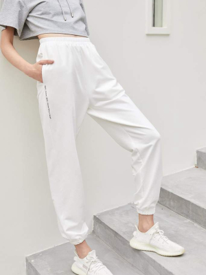 Molly White Jogger Pants