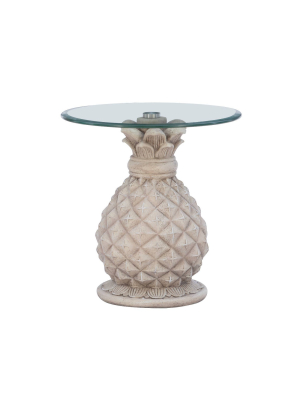 Pamella Pineapple Side Table Gray - Powell Company