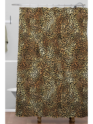 Schatzi Leopard Shower Curtain - Deny Designs