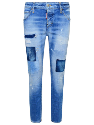 Dsquared2 Patchwork Cropped Jeans