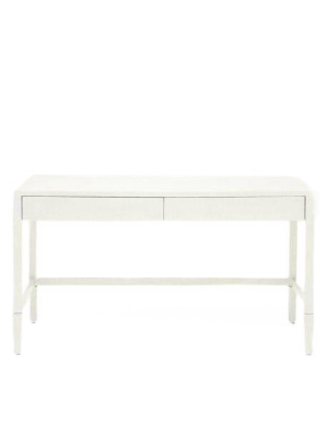 Conrad Desk Pristine Faux Raffia