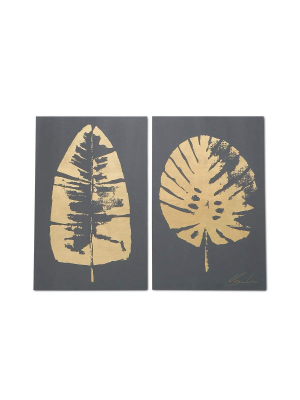 Gold Foliage Graphic Wall Art