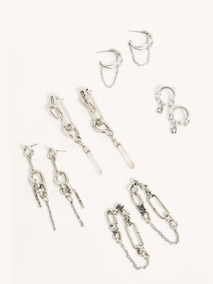 Chain Stud Earring Set