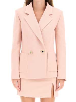 Alessandra Rich Crystal Button Double-breasted Blazer