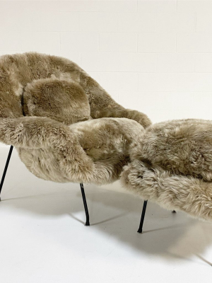 Bespoke Womb Chair And Ottoman In New Zealand Sheepskin