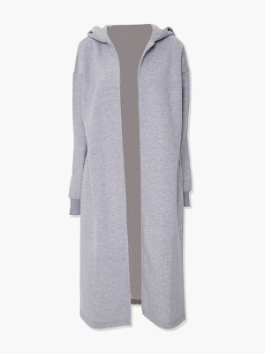 Fleece Hooded Duster Jacket