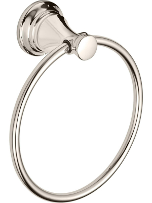 American Standard 7052.190 Delancey 7" Wall Mounted Towel Ring - Polished Nickel