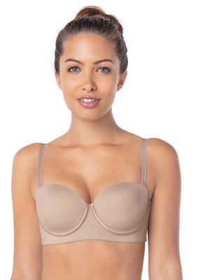 Leonisa Slimming Underwire Strapless Push Up Bra For Women