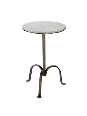 Jamie Young Co. Left Bank Side Table In Gunmetal