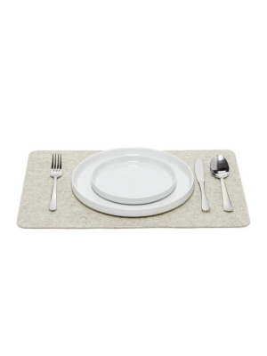 Felt Placemat Heather White