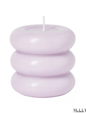 Templo Candle Sculpture Lilac Color Tiered Donuts