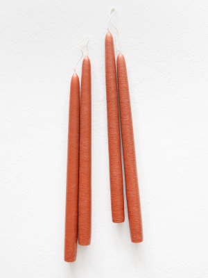 Pack Of 4 Hand-dipped Terracotta Candles - 12"