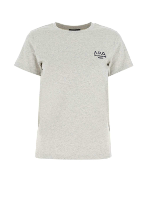 A.p.c. Denise Logo Embroidered Crewneck T-shirt