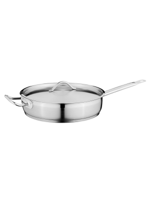 Berghoff Hotel 11" 18/10 Stainless Steel Covered Deep Skillet 4.2 Qt