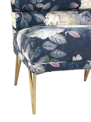 Kelly Floral Velvet Chair