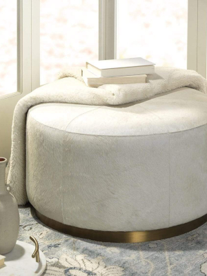 Jamie Young Co. Thackeray Round Pouf - White