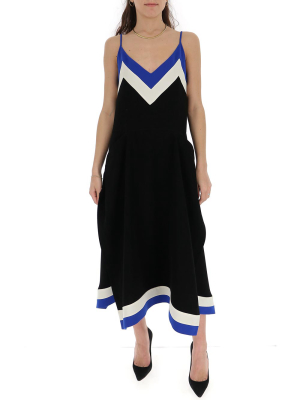 Mulberry Side Striped V-neck Dress