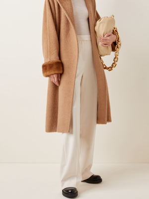 Delfino Fur-trimmed Wool Coat