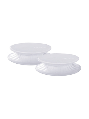 Lekue Set Of 2 Reusable Flexible Lids 3" - Clear