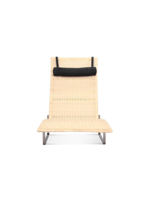 Pk24 Wicker Chaise Lounge