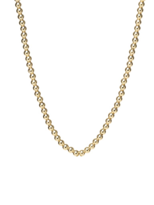 14k Small Gold Bead Necklace