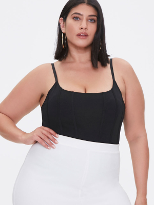 Plus Size Seamed Cami Bodysuit