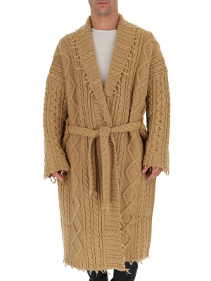 Alanui Cable Knit Robe Cardigan