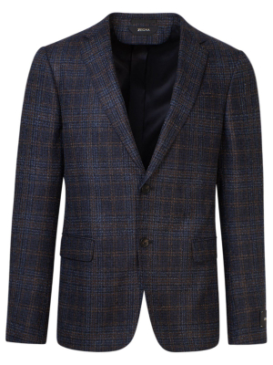 Z Zegna Checked Single Breasted Jacket