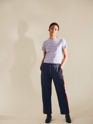 Grosgrain Stripe Crop Retro Track Pant