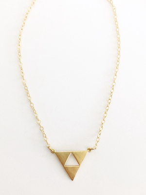 Sanctuary Project Triangle Necklace Gold