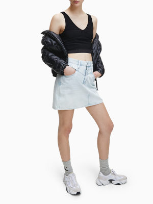 Mesh Logo Cropped Top