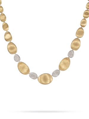 Marco Bicego® Lunaria Collection 18k Yellow Gold And Diamond Collar Necklace