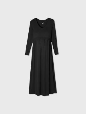 Long Sleeve A-line Maternity Dress - Isabel Maternity By Ingrid & Isabel™