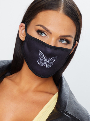 Black Butterfly Face Mask