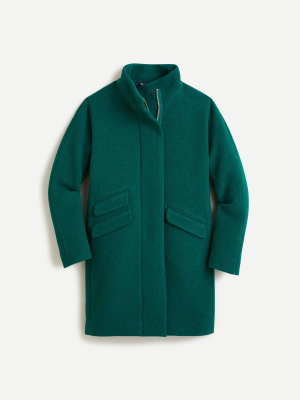 Cocoon Coat In Italian Stadium-cloth Wool