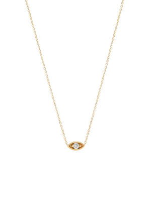 14k Small Diamond Eye Necklace