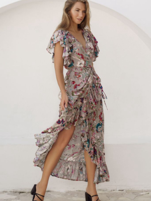 Carmen Wrap Maxi Dress