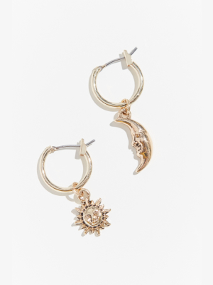 Celestial Mini Charm Hoop Earring