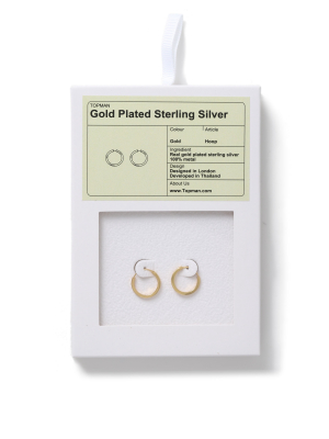 Sterling Silver And Gold Hoop Earrings*