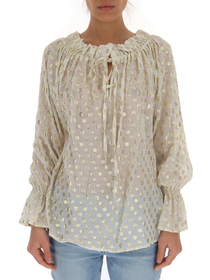 L'autre Chose Polka Dot Blouse