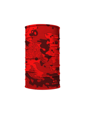 Moon Camo Red Rage Kids Neck Gaiter