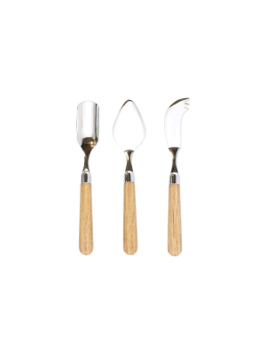 Vietri Albero Oak Cheese Knife Set