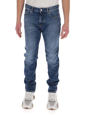 Z Zegna Mid Rise Boot Cut Jeans