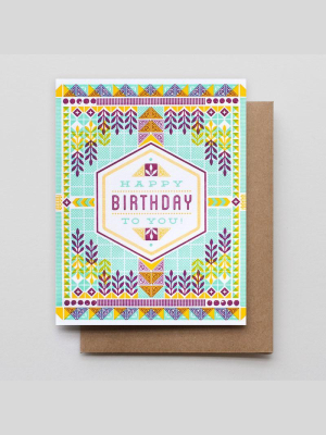 Hammerpress Hexagon Birthday Card